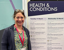 Dr Johanna Feary at the Health and Wellbeing At Work 2025 conference