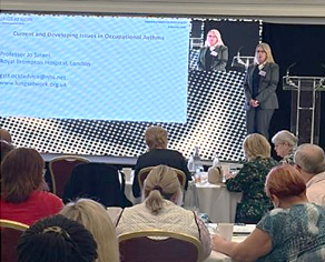 Professor Joanna Szram at the Workplace Health 2025 conference